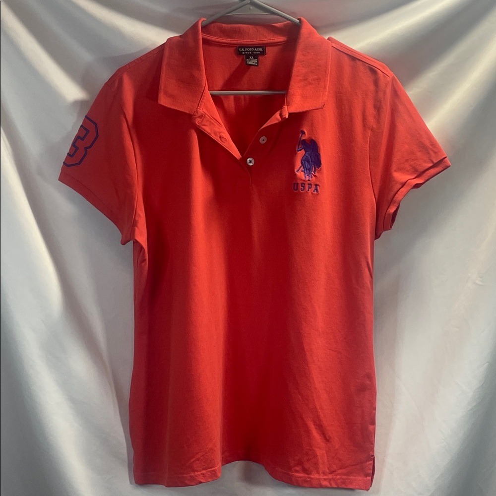 U.S. Polo Assn. Vibrant  Peachy Orange Polo Shirt